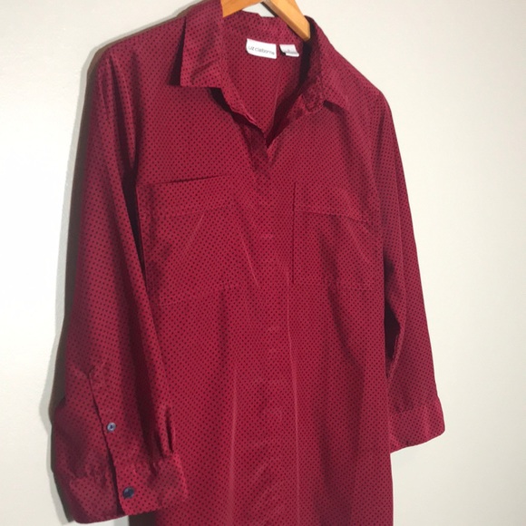 Liz Claiborne Polka Dot Blouse - Picture 5 of 8